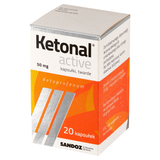 Ketonal Active 50 mg, 20 kapsułek twardych USZKODZONE OPAKOWANIE - miniaturka zdjęcia produktu