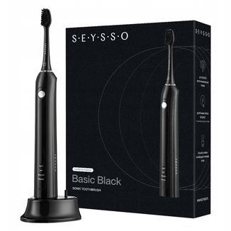 Seysso Carbon Basic, szczoteczka soniczna, czarna, 1 sztuka - zdjęcie produktu