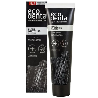 Ecodenta, pasta do zębów wybielająca, z czarnym węglem i ekstraktem z zielonej herbaty, bez fluoru, 100 ml - zdjęcie produktu