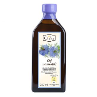 OlVita Olej z czarnuszki zimnotłoczony, nieoczyszczony, 250 ml - zdjęcie produktu