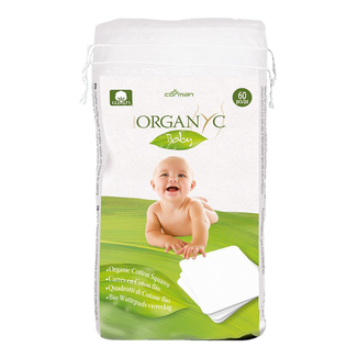 Organyc, płatki kosmetyczne z bawełny organicznej dla niemowląt, 60 sztuk - zdjęcie produktu