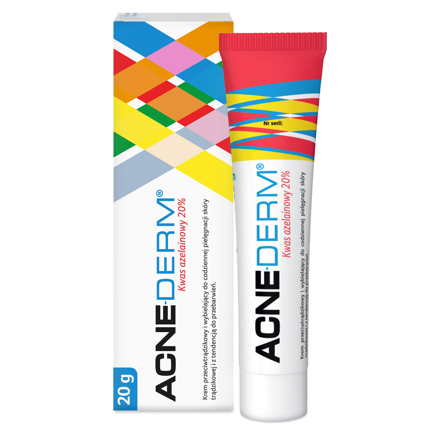 Nieznana Acne-Derm, krem przeciwtrądzikowy, kwas azelainowy 20%, 20 g — Składniki i ocena