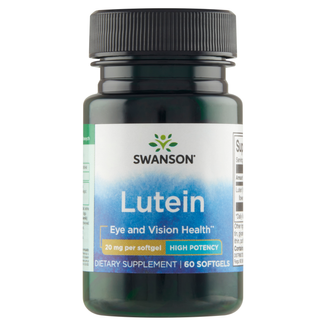 Swanson Lutein, luteina 20 mg, 60 kapsułek żelowych - zdjęcie produktu