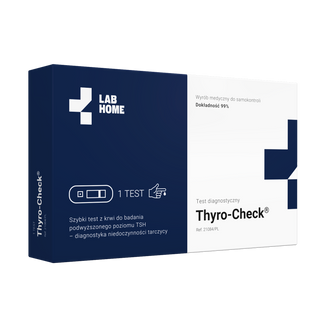 LabHome Thyro-Check, test z krwi do badania podwyższonego poziomu TSH, diagnostyka niedoczynności tarczycy, 1 sztuka KRÓTKA DATA - zdjęcie produktu