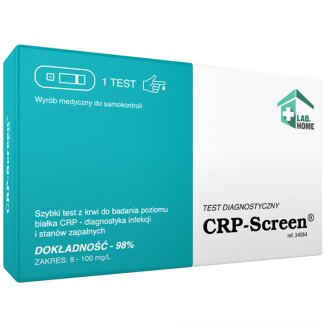 LabHome CRP-Screen, test z krwi do badania poziomu białka CRP, diagnostyka infekcji i stanów zapalnych, 1 sztuka - zdjęcie produktu