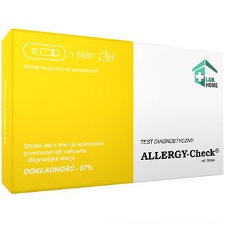 LabHome Allergy-Check, test z krwi na przeciwciała IgE, diagnostyka alergii, 1 sztuka - zdjęcie produktu
