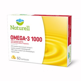 Naturell Omega-3 1000, 60 kapsułek USZKODZONE OPAKOWANIE - zdjęcie produktu