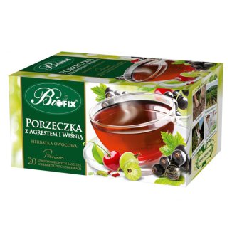 Bi Fix, Premium Porzeczka z agrestem i wiśnią, herbatka owocowa, 20 saszetek Bi Fix, Premium Porzeczka z agrestem i wiśnią, herbatka owocowa, 20 saszetek - zdjęcie produktu