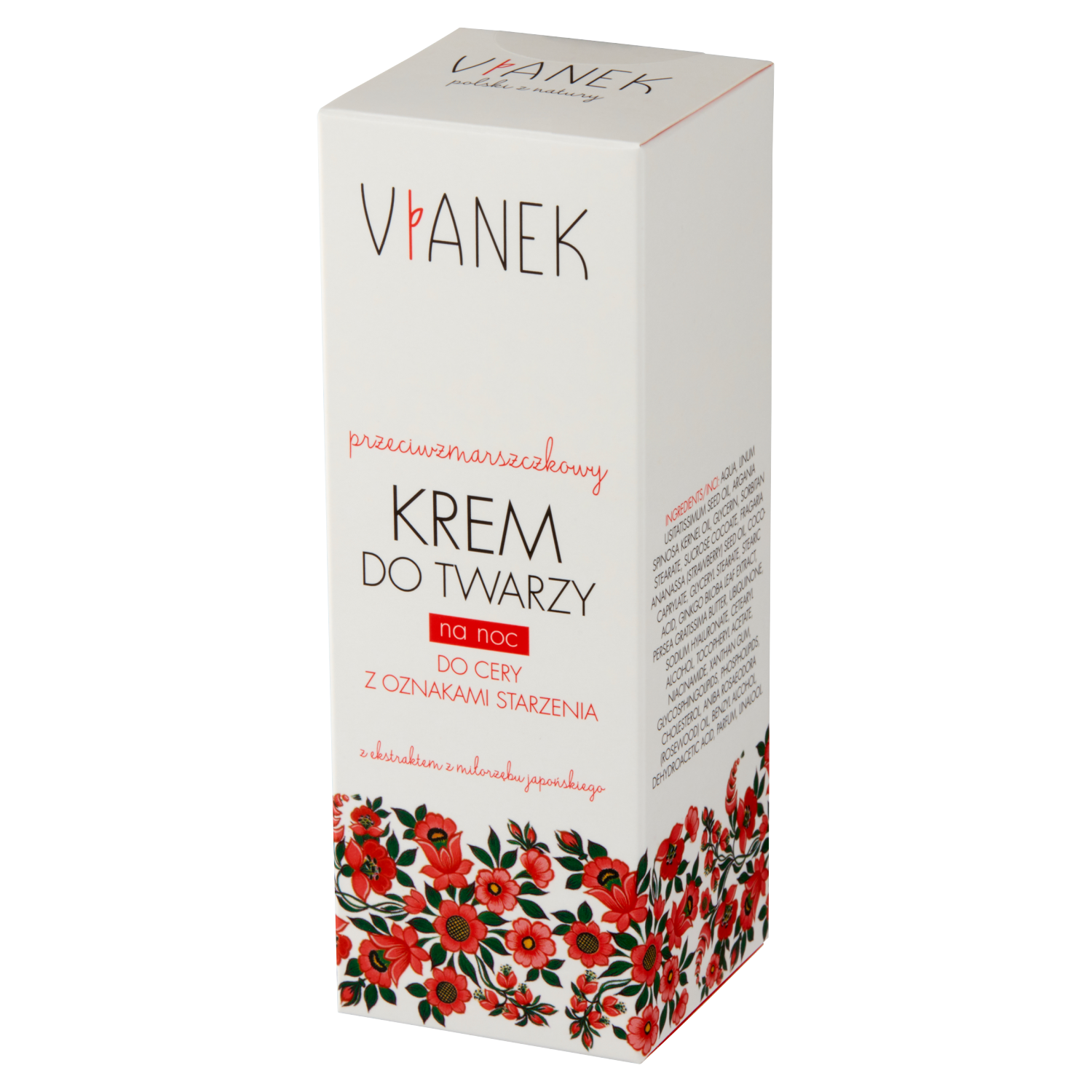 Vianek Vianek, przeciwzmarszczkowy krem do twarzy na noc, cera dojrzała, 50 ml