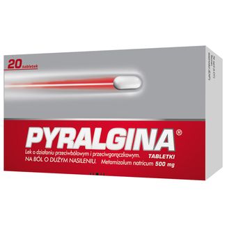 Pyralgina 500 mg, 20 tabletek USZKODZONE OPAKOWANIE - zdjęcie produktu
