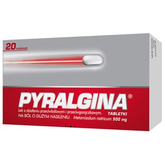 Pyralgina 500 mg, 20 tabletek - zdjęcie produktu