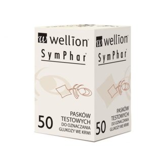 Wellion SymPhar, paski testowe do oznaczania glukozy we krwi, 50 sztuk - zdjęcie produktu