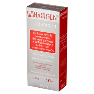 Hairgen, szampon do stosowania dermatologicznego u osób dotkniętych nadmiernym wypadaniem włosów, 200 ml - zdjęcie produktu