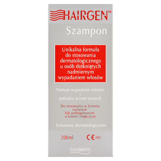 Hairgen, szampon do stosowania dermatologicznego u osób dotkniętych nadmiernym wypadaniem włosów, 200 ml - zdjęcie produktu