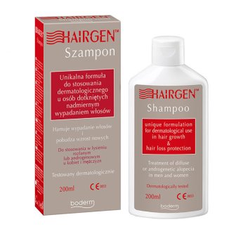 Hairgen, szampon do stosowania dermatologicznego u osób dotkniętych nadmiernym wypadaniem włosów, 200 ml - zdjęcie produktu