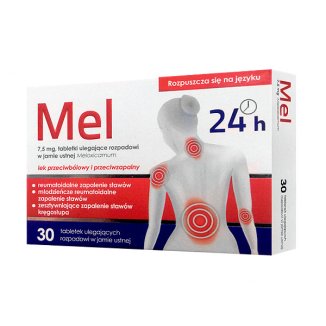 Mel 7,5 mg, 30 tabletek ulegających rozpadowi w jamie ustnej  - zdjęcie produktu