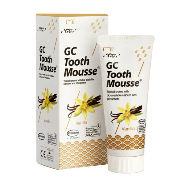 Nieznana GC Tooth Mousse, pasta do miejscowego stosowania, smak waniliowy, bez fluoru, 35 ml — Inhaltsstoffe und Bewertung