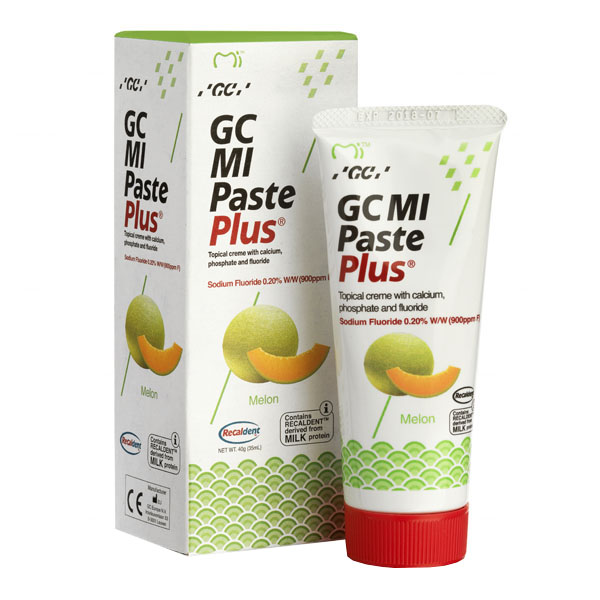 Nieznana GC MI Paste Plus, pasta do miejscowego stosowania, smak melonowy, 35 ml — Inhaltsstoffe und Bewertung