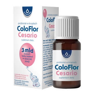 ColoFlor Cesario, krople doustne dla niemowląt od urodzenia, po cesarskim cięciu, 5 ml KRÓTKA DATA - zdjęcie produktu