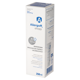 Allergoff Atopy, barierowa emulsja do kąpieli leczniczych, 250 ml - zdjęcie produktu