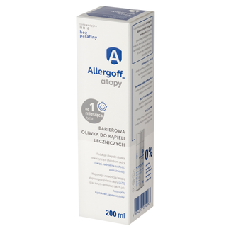 Allergoff Atopy, barierowa oliwka do kąpieli leczniczych, 200 ml KRÓTKA DATA - zdjęcie produktu