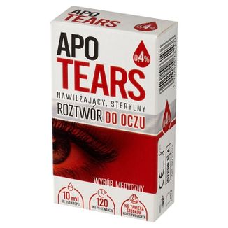 ApoTears, jałowy, nawilżający roztwór do oczu 0,4%, 10 ml KRÓTKA DATA - zdjęcie produktu