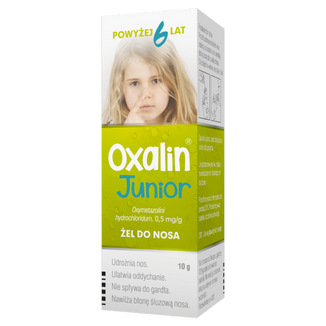 Oxalin Junior 0,5 mg/ g, żel do nosa dla dzieci powyżej 6 lat, 10 g - zdjęcie produktu