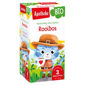 Apotheke Rooibos Bio, herbatka dla dzieci powyżej 6 miesiaca, 1,5 g x 20 saszetek - zdjęcie produktu