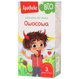 Apotheke Owocowa Bio, herbatka dla dzieci, 2 g x 20 saszetek - zdjęcie produktu