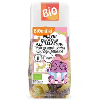 Biominki, wężyki owocowe bez żelatyny Bio, 100 g - zdjęcie produktu