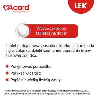 Acard 75 mg, 120 tabletek dojelitowych - 5 Acard 75 mg, 120 tabletek dojelitowych - 5 - zdjęcie produktu