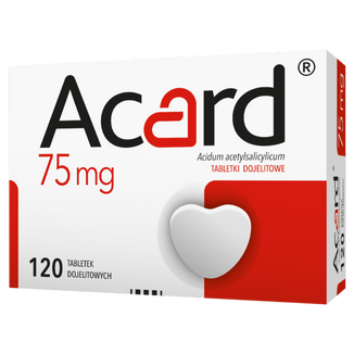 Acard 75 mg, 120 tabletek dojelitowych - zdjęcie produktu