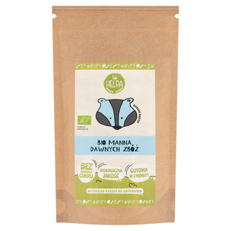 Helpa Czary Mamy Bio Manna dawnych zbóż, płaskurka, orkisz, samopsza, bezmleczna, bez dodatku cukru, 200 g - zdjęcie produktu
