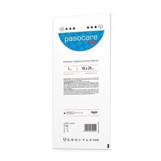 Pasocare Med, plaster opatrunkowy, jałowy, 10 cm x 25 cm, 1 sztuka Pasocare Med, plaster opatrunkowy, jałowy, 10 cm x 25 cm, 1 sztuka - zdjęcie produktu