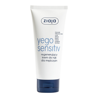 Ziaja Yego Sensitiv, krem regenerujący do rąk, dla mężczyzn, 75 ml - zdjęcie produktu