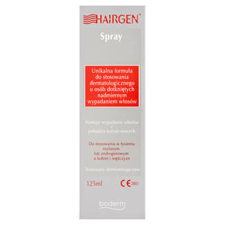 Hairgen, spray do stosowania w łysieniu rozlanym lub androgenowym, 125 ml - zdjęcie produktu
