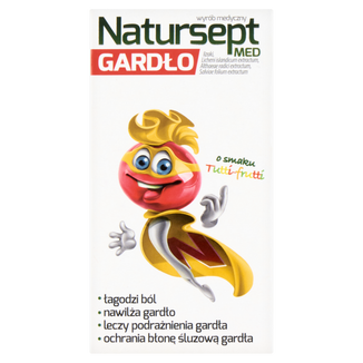 Natursept Med Gardło, lizaki, powyżej 3 lat, smak tutti frutti, 6 sztuk - zdjęcie produktu
