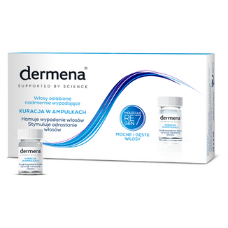 Dermena Hair Care, kuracja hamująca wypadanie włosów, 5 ml x 15 ampułek USZKODZONE OPAKOWANIE - zdjęcie produktu