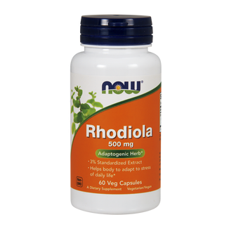 Now Foods, Rhodiola, różeniec górski, 500 mg, 60 kapsułek - zdjęcie produktu
