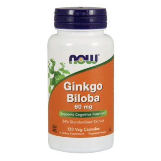 Now Foods, Ginkgo Biloba 60 mg, 120 kapsułek - zdjęcie produktu