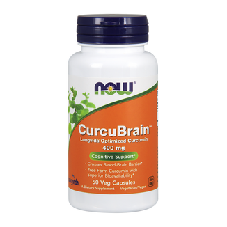 Now Foods CurcuBrain 400 mg, kurkuma, 50 kapsułek wegetariańskich - zdjęcie produktu