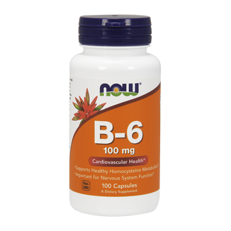 Now Foods B-6 100 mg, witamina B6, 100 kapsułek - zdjęcie produktu