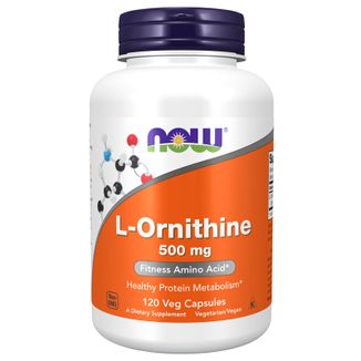 Now Foods L-Ornithine, L-ornityna 500 mg, 120 kapsułek - zdjęcie produktu