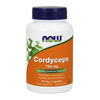 Now Foods Cordyceps 750 mg, 90 kapsułek wegetariańskich - zdjęcie produktu