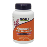 Now Foods Quercetin with Bromelain, kwercetyna i bromelaina, 120 kapsułek wegańskich - miniaturka zdjęcia produktu