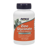Now Foods Zinc Glycinate, cynku + olej z pestek dyni, 120 kapsułek - miniaturka zdjęcia produktu