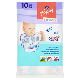 Bella Baby, śliniaki jednorazowe, Happy Lunch, 10 sztuk - zdjęcie produktu