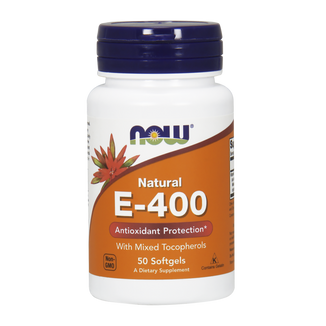 Now Foods Natural E-400, witamina E, 50 kapsułek żelowych - zdjęcie produktu