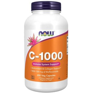 Now Foods C-1000, witamina C + bioflawonoidy + rutyna, 250 kapsułek wegetariańskich - zdjęcie produktu