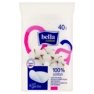 Bella Cotton, płatki kosmetyczne, owalne, 40 sztuk - zdjęcie produktu